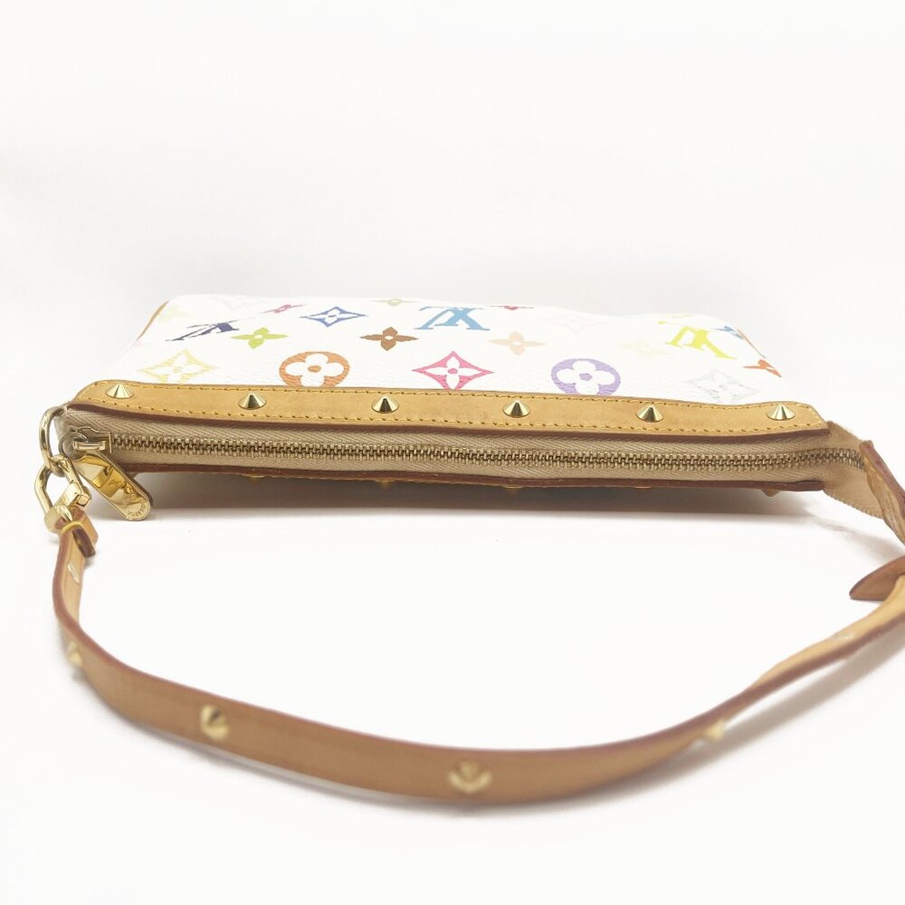 Louis Vuitton Monogram Multicolor Murakami Pochette Pouch Bag Accessories White - Picture 7 of 16